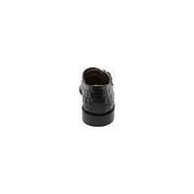 25637-001 Stacy Adams Rapino Plain Toe Monk Strap Shoes Crocodile Print Black image 8