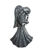 Silver tone angle wings light candle Brooch Pin 3&quot; - $14.33 CAD