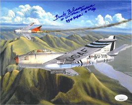Frederick &quot;Boots&quot; Blesse signed Korean War Double Ace Pilot 8x10 Photo 1... - £58.81 GBP