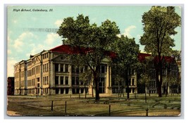 High School Building Galesburg Illinois IL 1911 DB Postcard P24 - £3.05 GBP