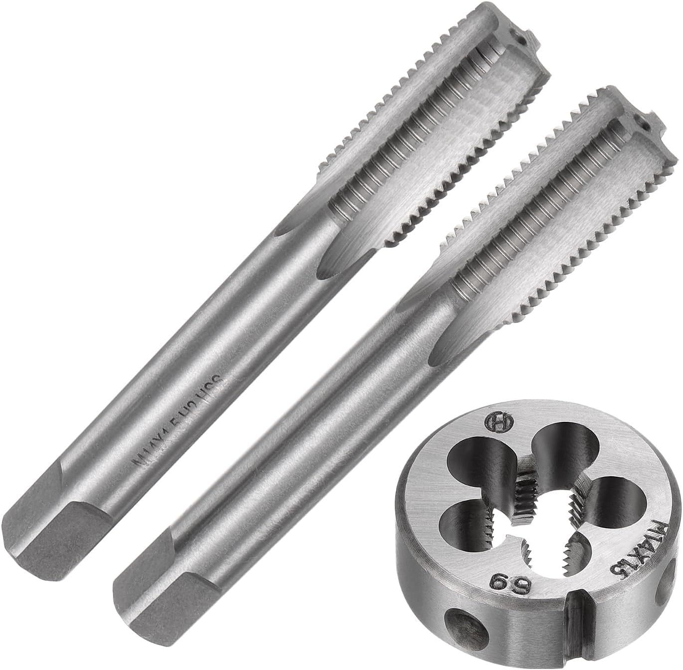 Uxcell 3Pcs Metric Hand Tap And Die Set, M14 X 1.5 Taper/Plug Thread Taps &amp; - $32.92