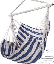 Advokair Hammock Chair Swing (500 Lbs Max) - Hanging Hammock, Slip Safety Rings - $44.99