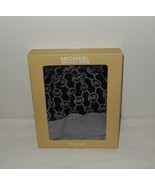 MICHAEL KORS SCARF &amp; HAT SET BLACK./ SILVER MK LOGO NWT AUTHENTIC  - $69.99