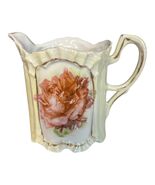 Vintage Porcelain Creamer Pitcher Rose Floral Gold Trim Cottage Style Cream Jug - $12.60