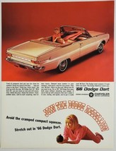 1966 Print Ad Dodge Dart Compact Pink Convertible Bucket Seats Pretty Lady - £16.33 GBP