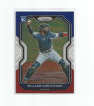 William Contreras 2021 Panini Prizm Rookie Red, White &amp; Blue Prizm Card #105 - £7.52 GBP