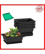 6 Pack 6.5 Inch Bonsai Training Pots with Drainage Trays &amp; Labels - Eco-... - $49.57 CAD