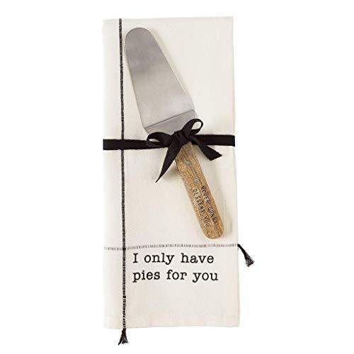 Mud Pie Home Circa Pies for You Tassel Kitchen Towel and Dessert Server Set - $19.59