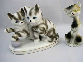 Kitten Kitty Cat Figurine Goldcastle Made in Japan Chikusa + 1 More Old ... - $24.95
