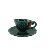 Vintage Christmas Lefton China Green Holly Berry Cup &amp; Saucer 1970-1971 ... - $312.16 MXN