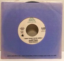 Karen Tobin I Don&#39;t Want To Be Lonely 45 Vinyl Record 7&quot; Promo Single Rare - £14.27 GBP