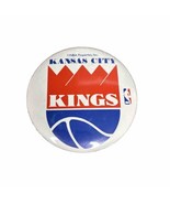 Vintage Late 70s Kansas City Kings Button Pin NBA 3.5&quot; Wide Made in USA - $30.18 CAD