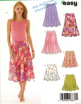 Misses Career Office 8 Gored Fitted Skirts Godets Overskirt Sew Pattern 10-22 - £7.81 GBP