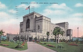 California CA Municipal Auditorium Long Beach Art Deco 1942 Postcard D40 - £2.36 GBP