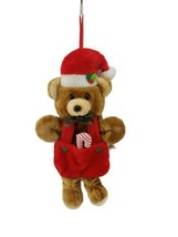 Vintage Santa&#39;s Best Teddy Bear Animal Stuffed Plush Christmas Stocking 3D  - £30.89 GBP