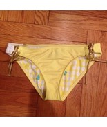Guess Yellow White And Gold Bikini Bottom - Retro Style Suit. Lace Up Si... - £11.79 GBP