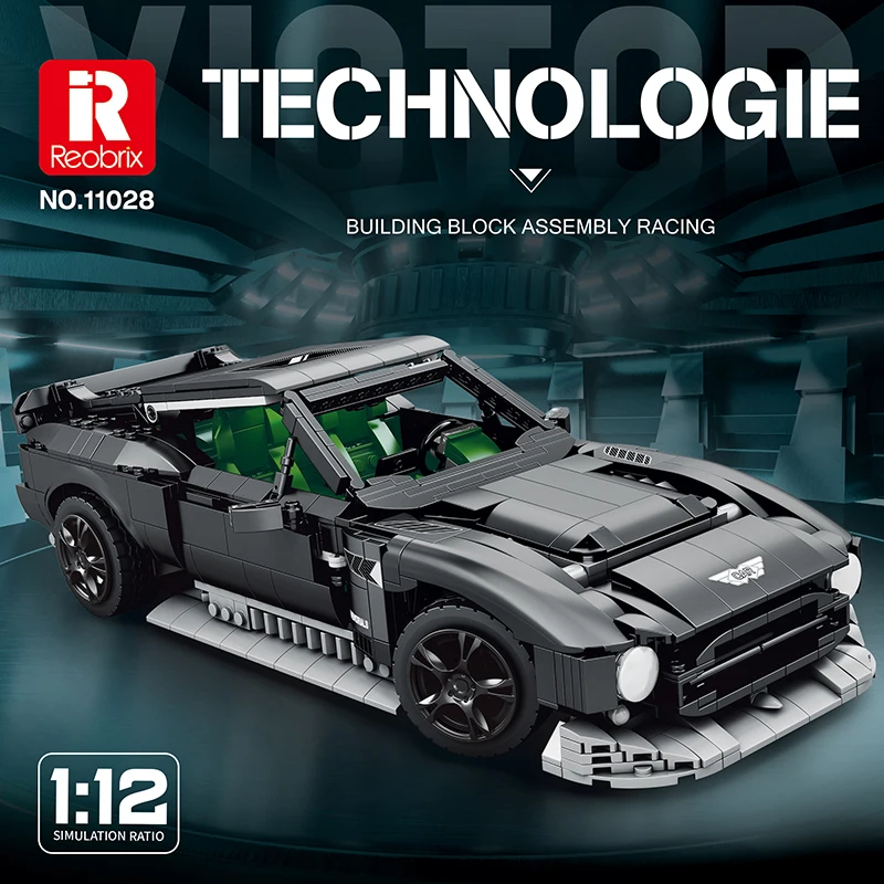 Reobrix Building Block City Car Model 1:12 VICTOR Super Car Technical Blocks - £84.35 GBP+