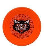 USA FIESTA Fiestaware Porcelain Halloween Black Cat Poppy Orange Luncheo... - £22.79 GBP