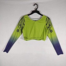 Girls Green Long Sleeve Shirt Small Size 5/6, Gently Used - £4.70 GBP