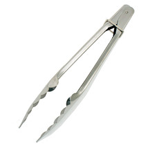Appetito Stainless Steel Tongs with Flat Tips 23cm - £13.82 GBP