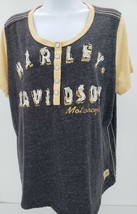 Harley Davidson Gray and Yellow Pullover T-Shirt Size S - £26.87 GBP