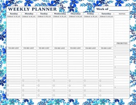 Magnetic Weekly Calendar - 52 Undated Sheets - Notepad Desk Pad - (Edition #001) - £6.34 GBP