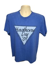 2009 Hawthorne Day Celebrating Town Pride Adult Large Blue TShirt - £11.70 GBP