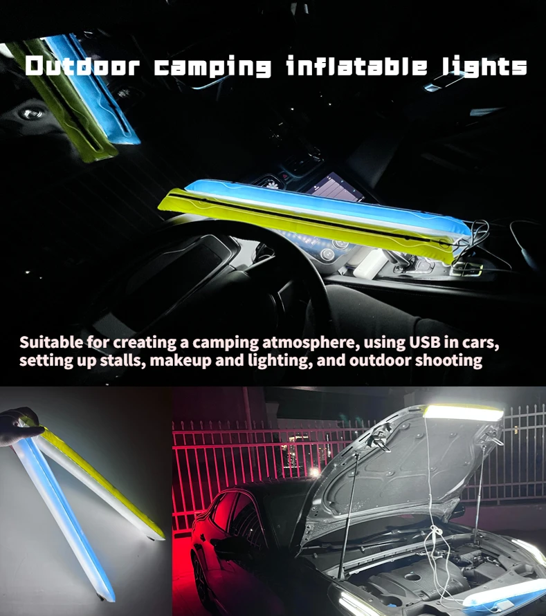 New Portable Inflatable Folding Lamp Handheld Suspension Magnetic Suction Tent - £9.91 GBP+