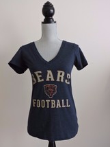 NFL Team Apparel TShirt Chicago Bears Football Fan Shirt V Neck Top Dark... - £15.73 GBP