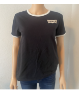 Womens Juniors Black Short Sleeve T-Shirt by Levis Size Small - $5.43 CAD