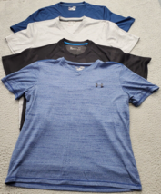 Lot Of 4 Under armour T Shirt Mens Medium Multi Heat Gear Loose Fit Short Sleeve - £20.80 GBP