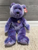 Ty Beanie Buddies Collection Clubby  IV 2001  Purple Bear 14” NWT - £12.76 GBP