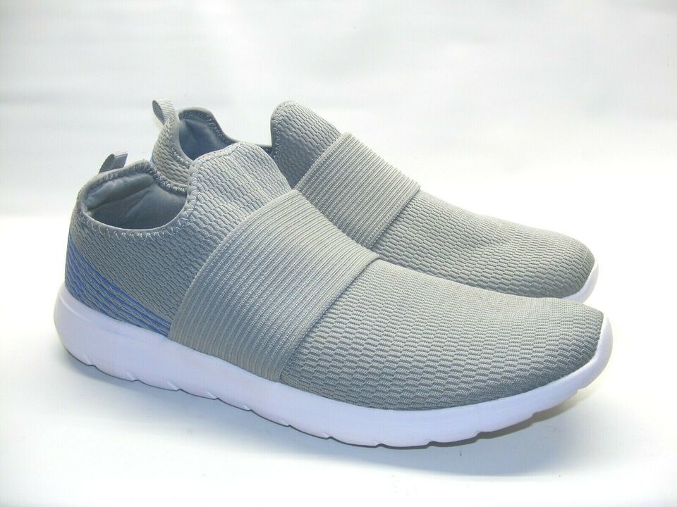 Primary image for Athletic Works Men's Size 13 Gray Mesh Memory Foam Comfort Slip On Casual Shoes
