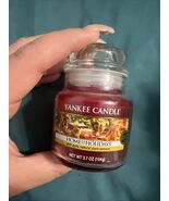 YANKEE CANDLE small jar candle 3.7 oz "home for the holidays" Retired scent - $25.73