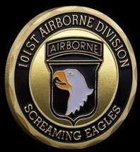 NEW U.S. Army 101st Airborne Division Screaming Eagles Challenge Coin. New - £15.49 GBP