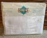 Vtg JCPenney The Home Collection No Iron Percale White Flat Sheet Full S... - £17.54 GBP
