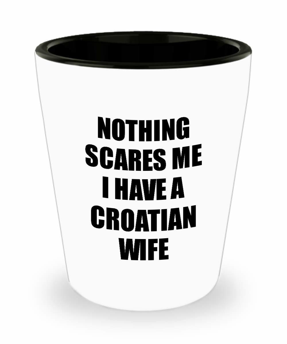 Croatian Wife Shot Glass Funny Valentine Gift For Husband My Hubby Him C... - $12.84