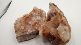 Red &amp; Clear Quartz  ( 2 ) Included - Mineral Specimens - New Mexico - - $27.71