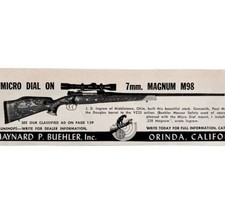 Buehler Mullendore 7mm Magnum M98 1964 Advertisement Hunting Rifle Vtg DWEE15 - £15.71 GBP