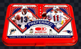 DAN MARINO &amp; DREW BLEDSOE 1997 DONRUSS PREFERRED COLLECTABLE EMPTY CARD TIN - $14.84