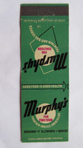 Murphy&#39;s Fountain &amp; Bar - Denver, Colorado Restaurant 20 Strike Matchbook Cover - £1.54 GBP