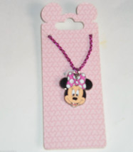 Disney Minnie Mouse Necklace Kids Jewelry Theme Parks New Carded - £11.95 GBP