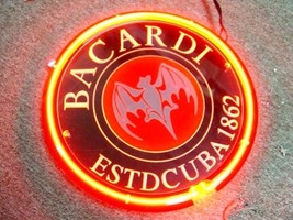 Bacardi Distillery 3D Beer Bar Neon Light Sign 11&quot; x 11&quot; - £155.58 GBP