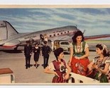 American Airlines Flagship Postcard Down Mexico Way 1940&#39;s - $11.88