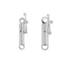NEW 1 pc 14k Solid  white Gold Barrel Clasps 2 sizes to choose 3 OR 4 mm LOCK - £54.52 GBP