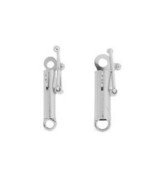 NEW 1 pc 14k Solid  white Gold Barrel Clasps 2 sizes to choose 3 OR 4 mm... - £55.07 GBP