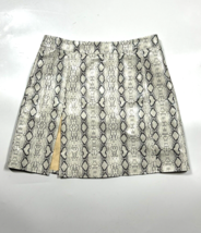 INTO Brand Grey Snakeskin Faux Leather Samira Mini Skirt Size 8 - £13.44 GBP