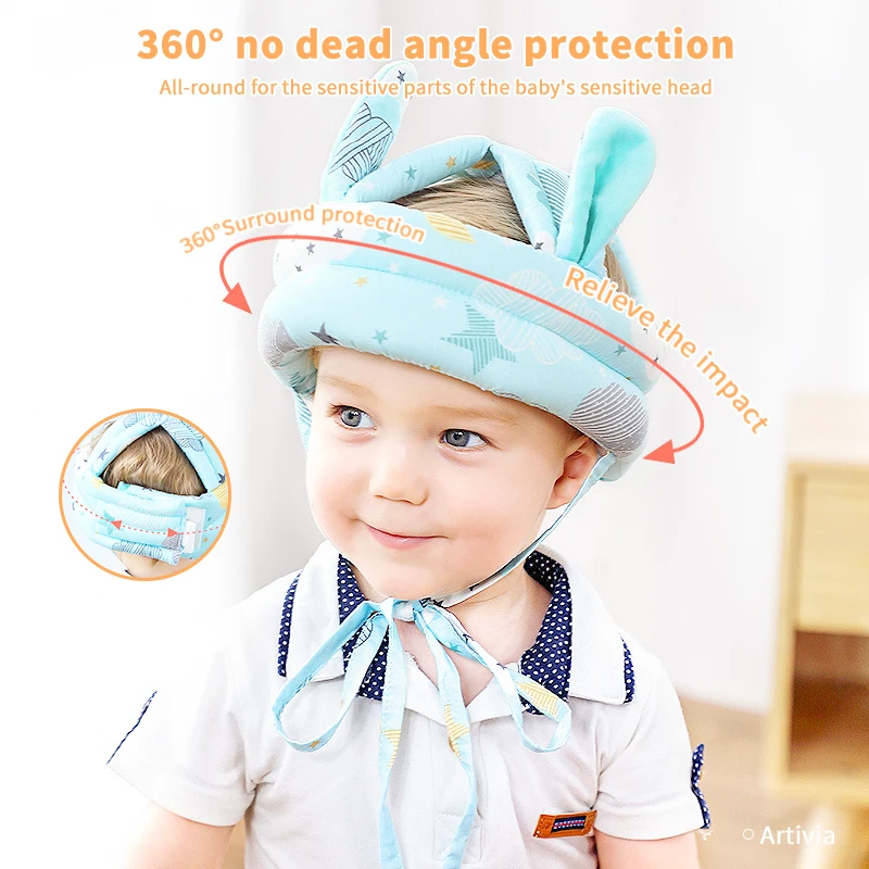 Play Baby Safety A Head Protection Hat Toddler Anti-fall Pad Play Learn To Walk  - £23.25 GBP