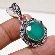 Zambian Emerald Vintage Style Gemstone Handmade Pendant Jewelry 1.70&quot; SA 2135 - £4.01 GBP