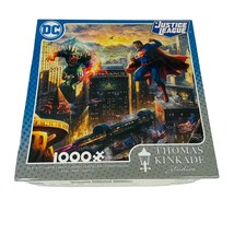 DC Justice League Superman Thomas Kinkade 1000 Pc Puzzle Poster Brand New - £15.02 GBP